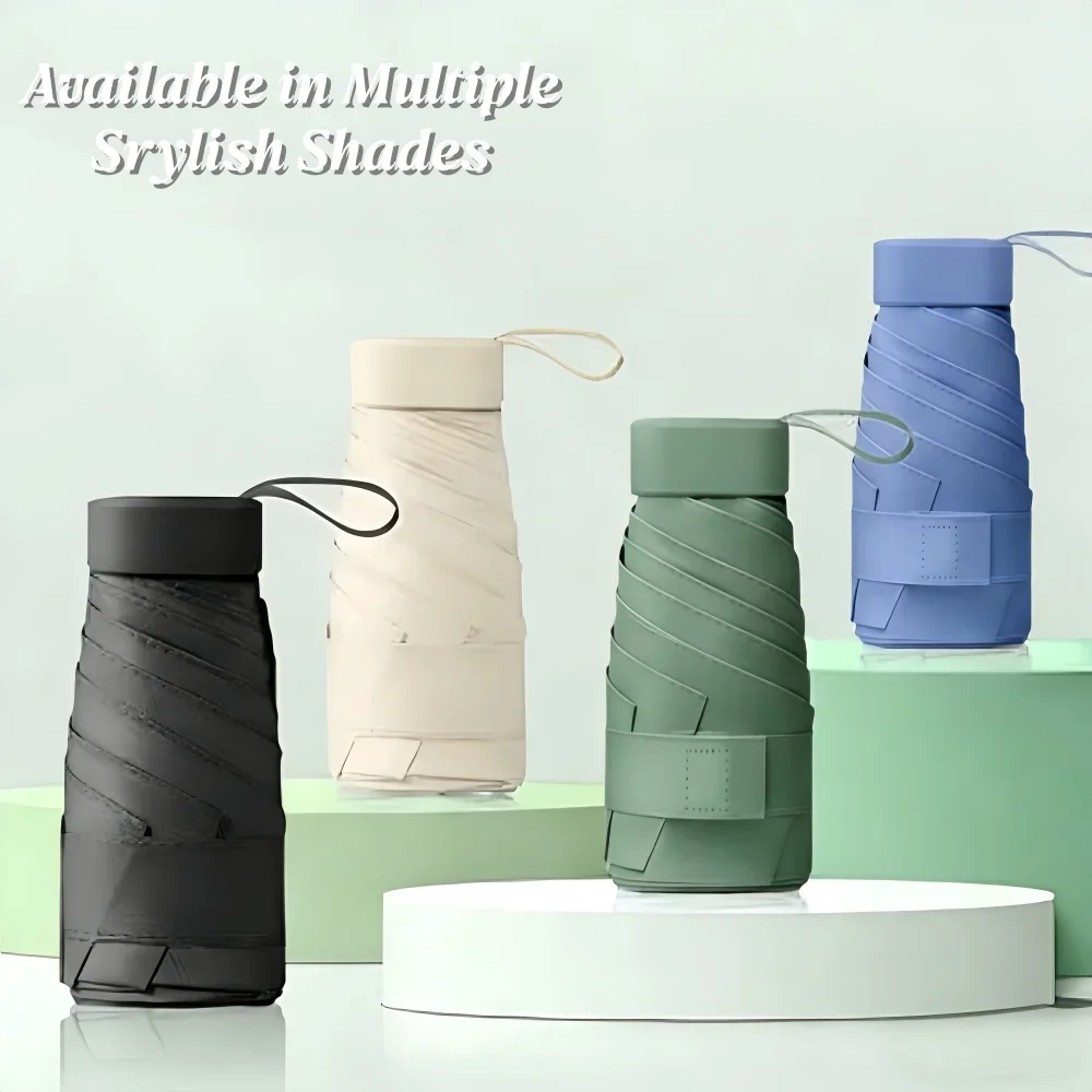 Portable Anti-UV Mini Umbrella - Compact Travel Sunshade for All Weather with UV Protection and Reinforced Design