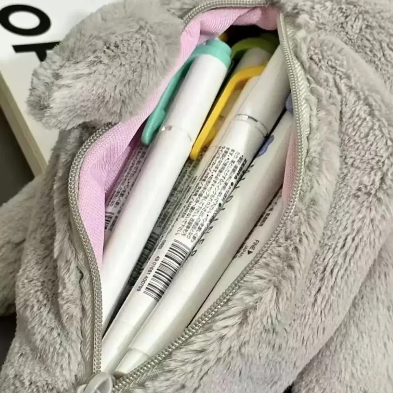 플러시 플래토퍼스 상어 필통, 예쁜 부드러운 동물 장난감 문구 보관 파우치, 스트레스 해소용, 학교 사무실용