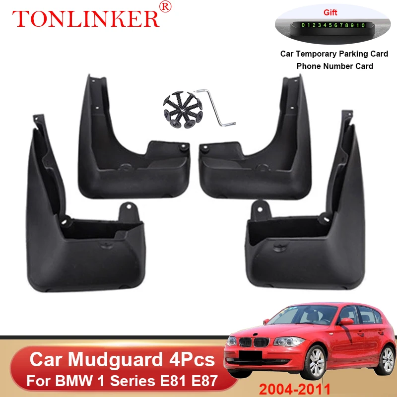 

TONLINKER Car Mudguard For BMW 1 Series E81 E87 116i 118i 2004-2011 Mudguards Splash Guards Front Rear Fender Mudflaps Accessori