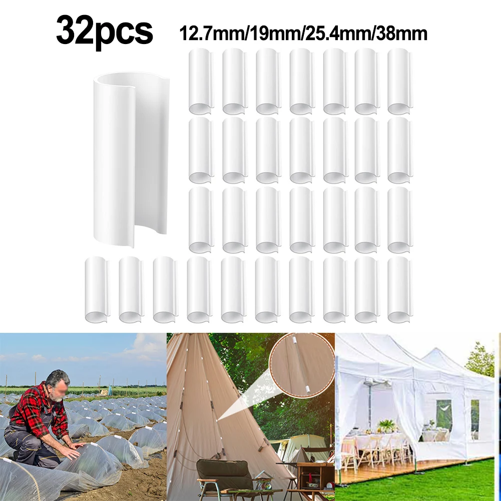 

Зажим 32 шт. для труб из ПВХ, теплиц, рядов, укрытий, домашней защиты от птиц, «сделай сам», аксессуары для ухода за растениями