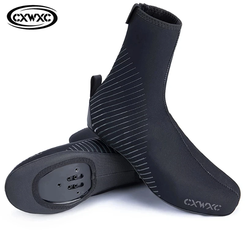 Bicycle Shoe Covers CXWXC Bicycle Winter Thermal Overshoes MTB Road Bike Water-resistant Shoes Cover Cycling Hard-wearing Reflective Boots Cover