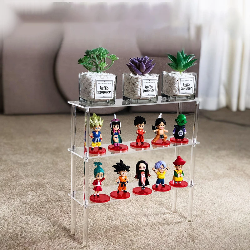 

Clear Acrylic Display Riser Stands For Action Pop Figures Holder,Collections,Cupcake,Perfume,Nail Polish,Succulent Organiser