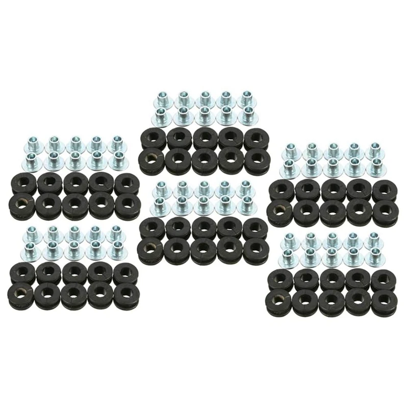 Hot Sale 60pcs Motorcycle Rubber Grommets Kits Motorcycle Windshield