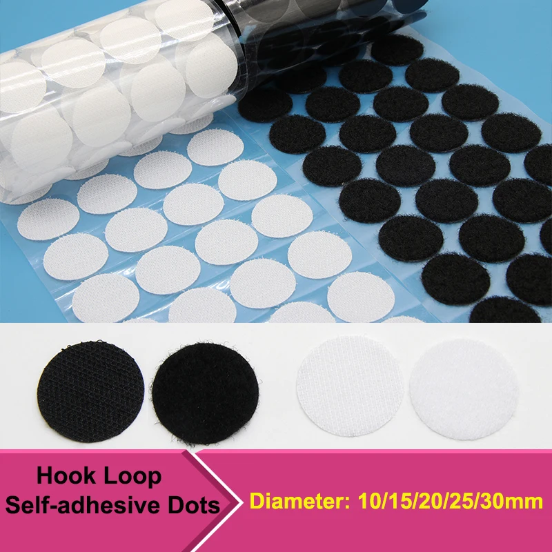 

Самоклеящиеся нейлоновые стикеры в горошек для монет, с крючком и петлей