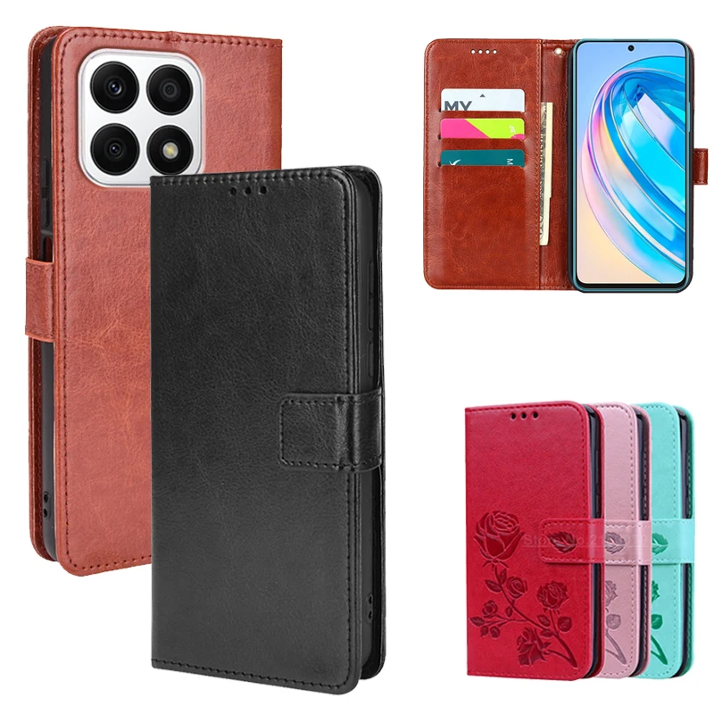 Custodia Honor X8A Muslimathernax Aggraffatura Per Libri Supporto Magnetico In Pelle Flip Phone Funda Para Honor X8A X8 A X 8A Crt-Lx1 Crt-Lx2 Crt-Lx3