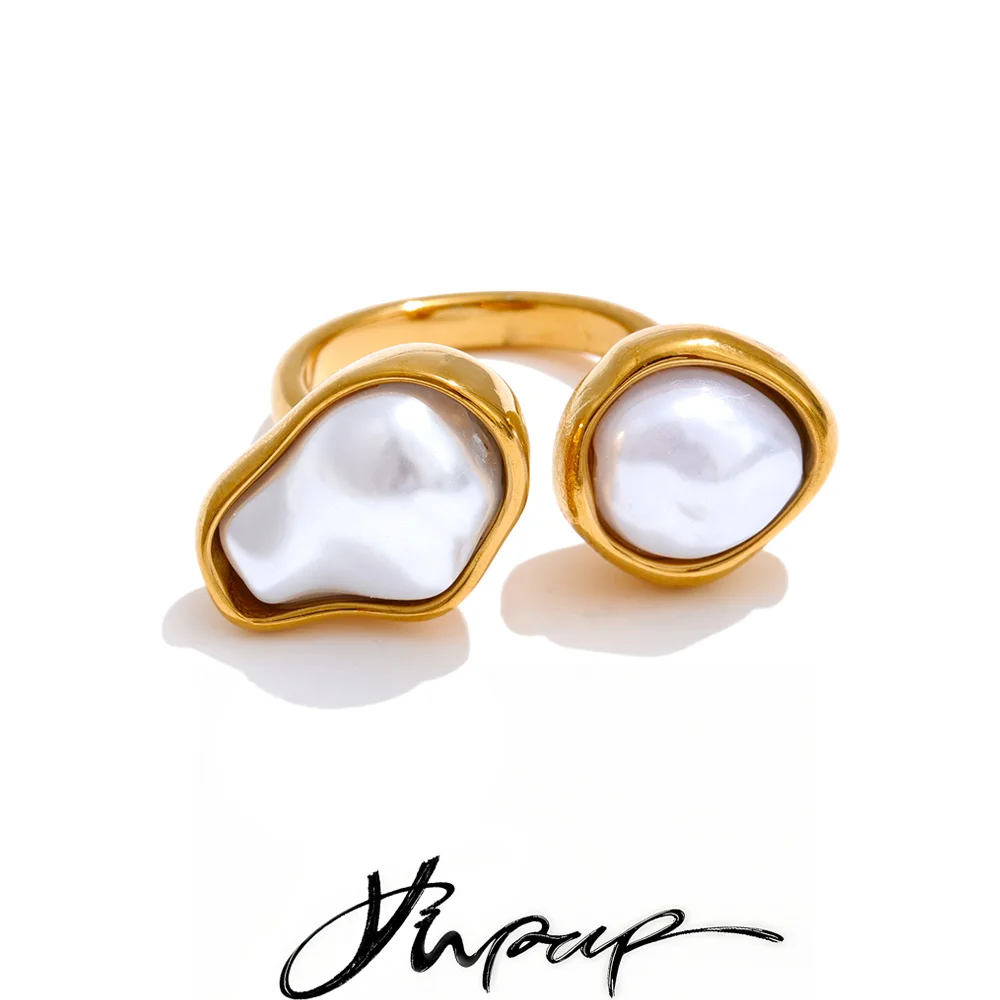 Yhpup Ring Stainless Steel Rust Resistant Fashion Cast Finger Jewelry