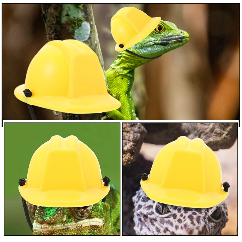 Miniature Plastic for Reptile Safety Lightweight Lizard Hat Decoration Pet Accessories for Snake Lizard and More