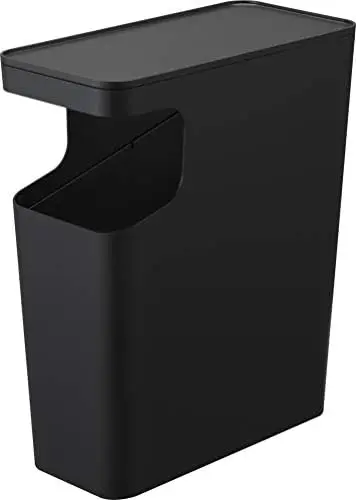 

Боковой столик-башенка и корзина для мусора, Черный Автоматический крошечный контейнер с датчиком, корзина для мусора, кухонный стол, корзина для мусора, корзина для мусора