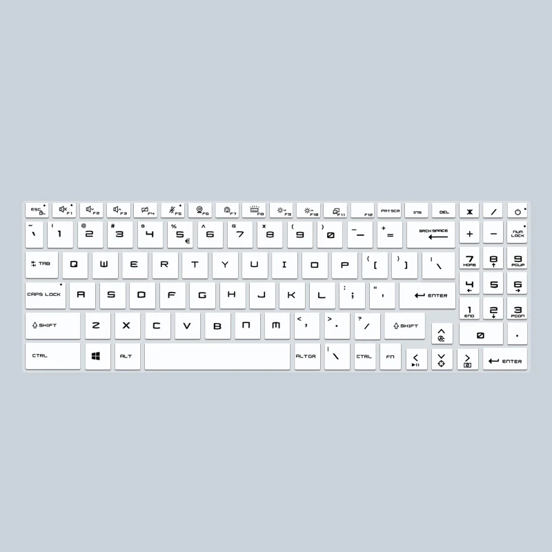 Keyboard Silicone Cover Keyboard Cover Silicone Keyboard Cover Gaming Laptop Protector for MSI Pulse 15 17 Katana 15 17 B13VGK B13V B13VFK 15.6 17.3 inch