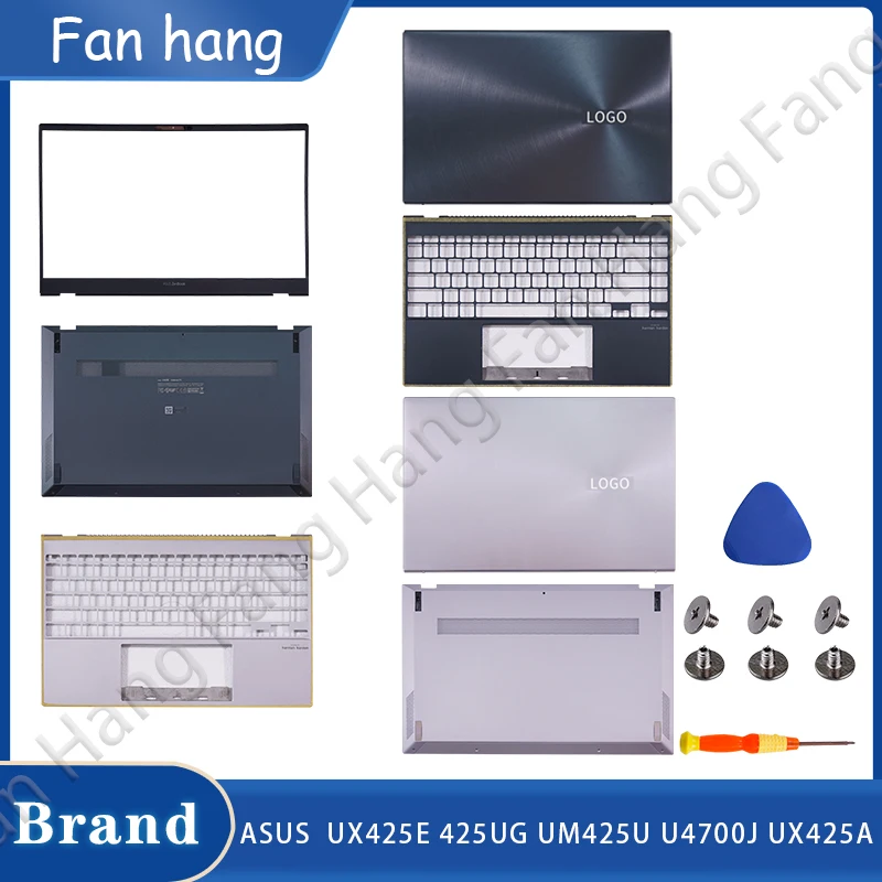 Laptop Case For ASUS ZenBook 14 UX425 UX425J UX425JA U4700J LCD Back Cover Palmrest Bottom Case Housing Replacement notebook laptop