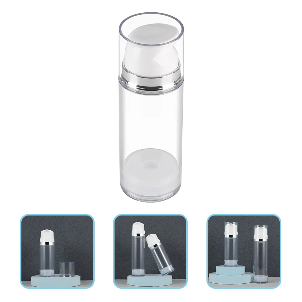 

2Pcs Airless Pump Bottle Empty Refillable Airless Vacuum Pump Cream Lotion Bottle Travel Bottles