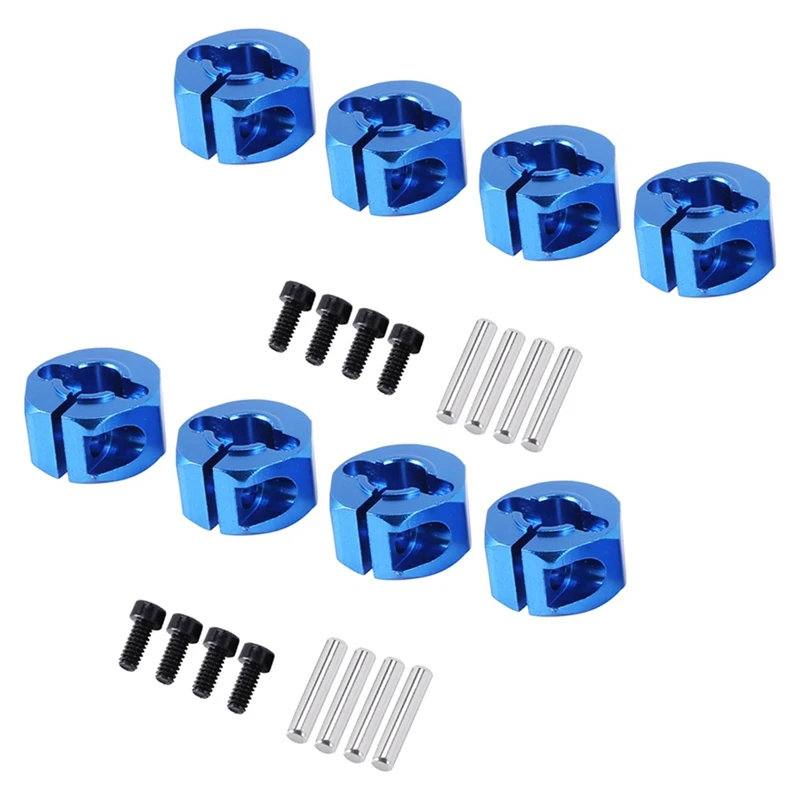 

2 Set Blue RC Metal 7.0 Wheel Hex 12Mm Drive With Pin Screw For HSP HPI Tamiya RC Car