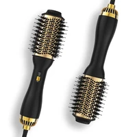 LISAPRO Elegant Black Golden Hot Air Brush 2.0  One Step Hair Dryer Brush and Styler Volumizer Multifunctional Blow Dryer Brush 1