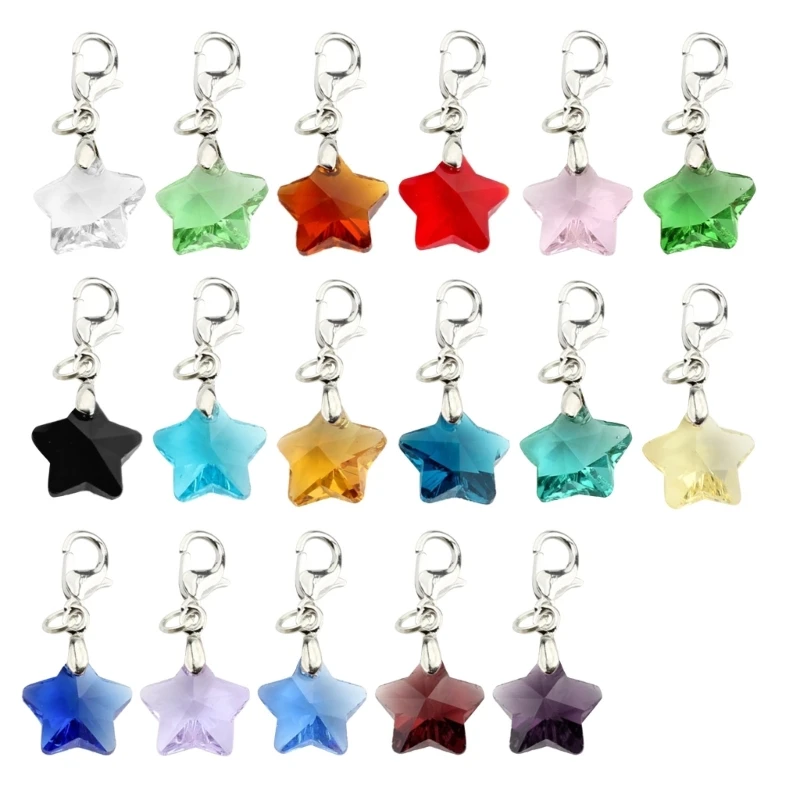 

E0BF Alloy Pendant Tags Keychain Tassels Crystal Beads Necklace Crafts Making Supply