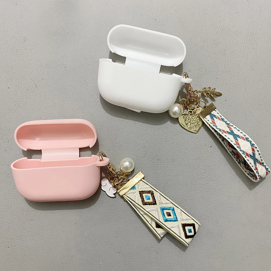 Per Jbl Wave 100 Tws Custodie Custodia In Tela Per Cuffie Con Pendente In Tela Di Moda Per Jbl 100 Custodia Per Auricolari In Silicone Con Portachiavi