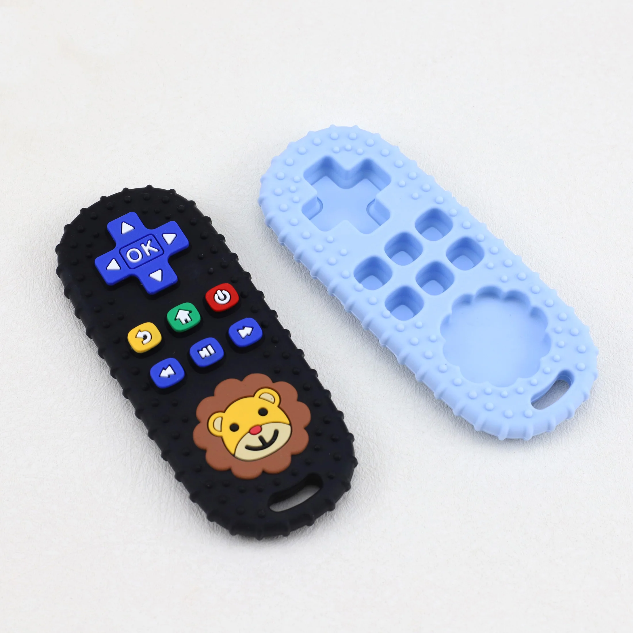 Cartoon lion silicone gum press simulation remote control toy