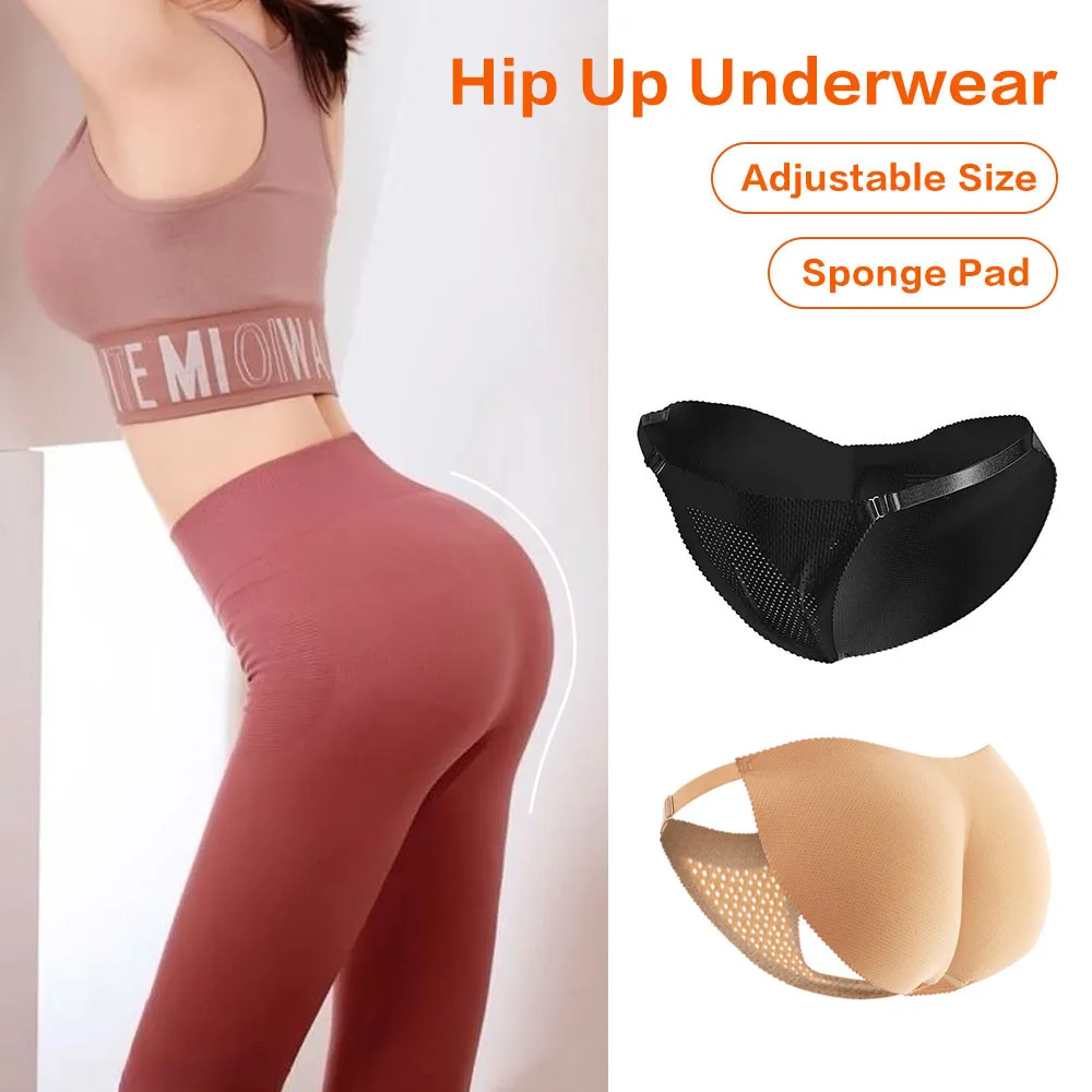 Women Middle Waist Sexy Padding Panties Bum Padded Butt Lifter Enhancer Hip  Push Up Panties Underwear Seamless Panties Buttocks