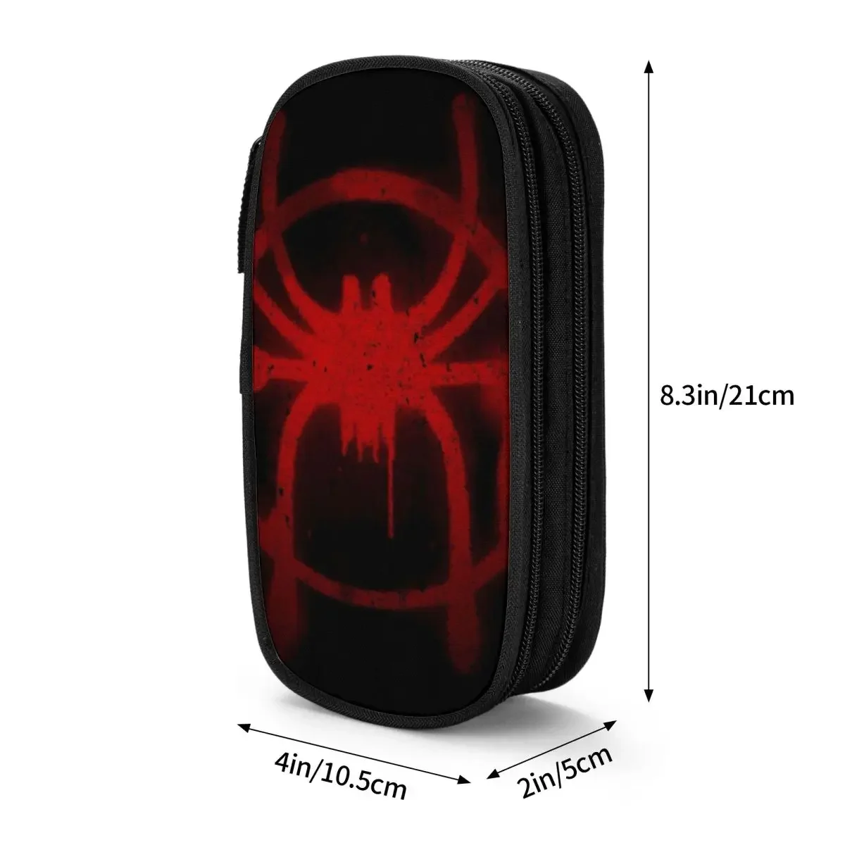 Miles Morales Spider Symbol Pencil Cases Large Storage Pen Bags Pen Box Pencil Pouch For Boys Girls Students Stationery School
