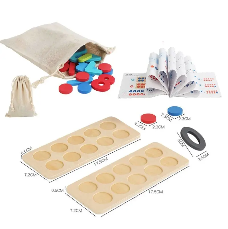 Montessori Ten-grid Digital Cognitive Count Children Maths Logic Training Early Education Teaching Aid Math Game Toy For Kids educational toys,math toys,teaching aids toys,learning board toy
