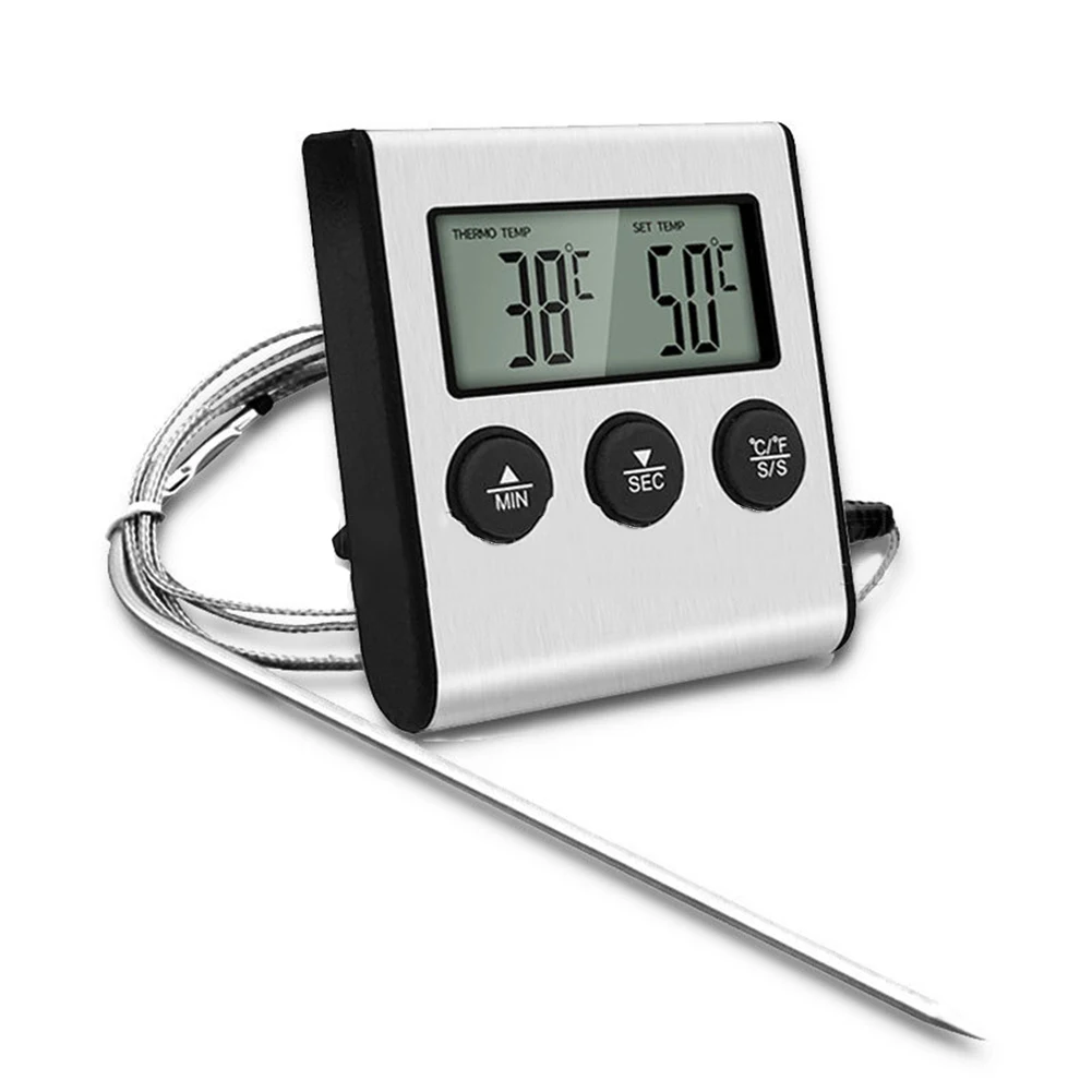 

C To C Plastic Shell Temperature Digital Cooking Thermometer Digital Cooking Function Probe Range Convenient And