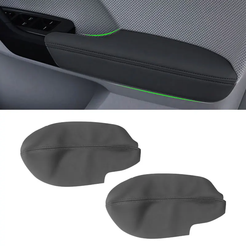 

For Acura TSX 2009 2010 2011 2012 2013 2014 Microfiber Leather 2pcs Car Interior Front Door Armrest Panel Cover Trim