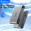 ORICO M.2 NVMe SSD Case 10 in 1 USB C Docking Dtation with PD100W Charging Ethernet 4K60Hz HDMI-com 3.5mm Audio Volume Control 1