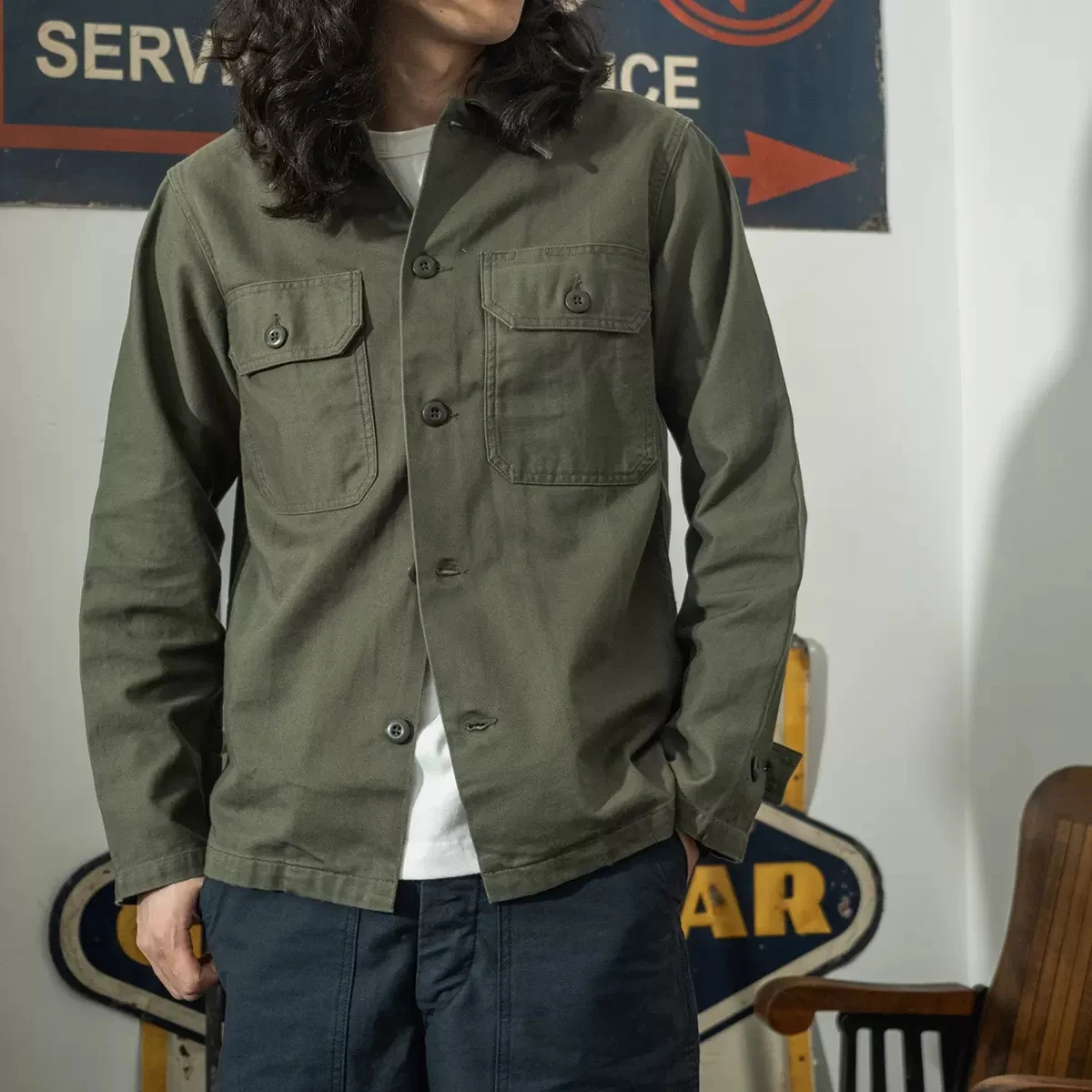 Non Stock 2nd Pattern OG-107 Fatigue Utility Shirt Cotton