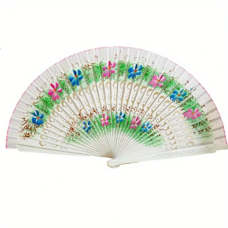Elegant Wood Handcrafted Spanish Folding Fan - Decorative Dance and Gift Accessory