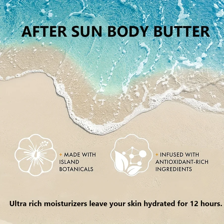 GZE After Sun Lotion Moisturizer and Hydrating Body Butter with Shea Butter, Whipped Shea Body Butter for Dry Skin 6
