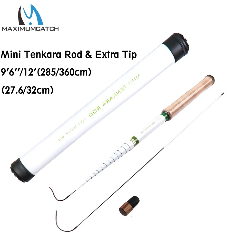 Maximumctach Mini Tenkara Fly Fishing Rod 285cm/360cm 15/16sec Telescoping Tenkara Fly Rod