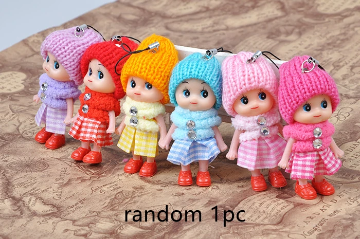 1PC Kids Toy Soft Interactive Baby Dolls Toy Mini Doll Phone Accessorys 