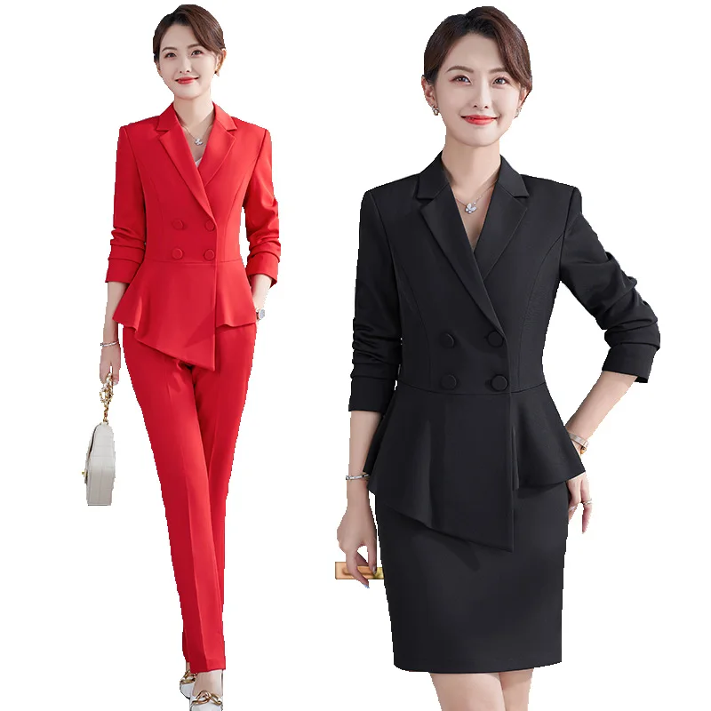 high-quality-autumn-suit-for-women-pant-sets-formal-long-sleeve-irregular-slim-blazer-and-skirts-office-ladies-work-wear