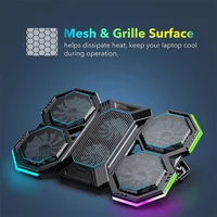 17Inch Gaming Laptop Cooler Six Fan Adjustable Wind Speed Height RGB backlight USB Port Laptop Cooling Pad Notebook Laptop Stand - Image 3