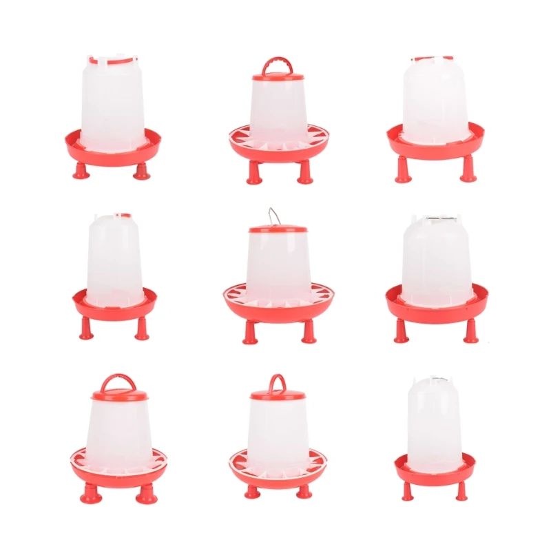 병아리 가금류 물 음료 솔루션을위한 치킨 워터러 키트 오리 급수 용품 교수형 가금류 물 분수 