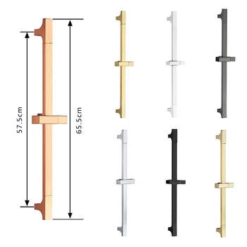 Parete regolabile Slide Shower Bar Bagno Doccia Riser Barra scorrevole Set con tubo flessibile e doccia cromato Sistema riser doccia Slide Stile minimalista Multicolore di alta qualità Disponibile in una varietà