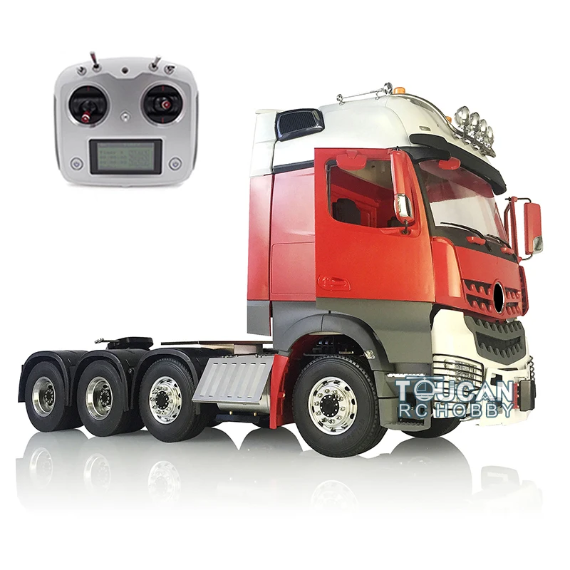 1/14 LESU 8*8 RC Painted Tractor Truck Metal Chassis KIT Cabin W/ Servo Motor 3Speed Gearbox Vehicle DIY Car Model for Adults 5