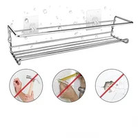 1/2PCS Wall Mount Spice Rack Metal Spice Storage Rack Spice Jar Rack Cabinet Shelf Seasoning Organizer Rack Kitchen Organizer 4