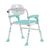 The comfortable and lightweight bathroom comes with a bath chair with a safe and reliable back 4
