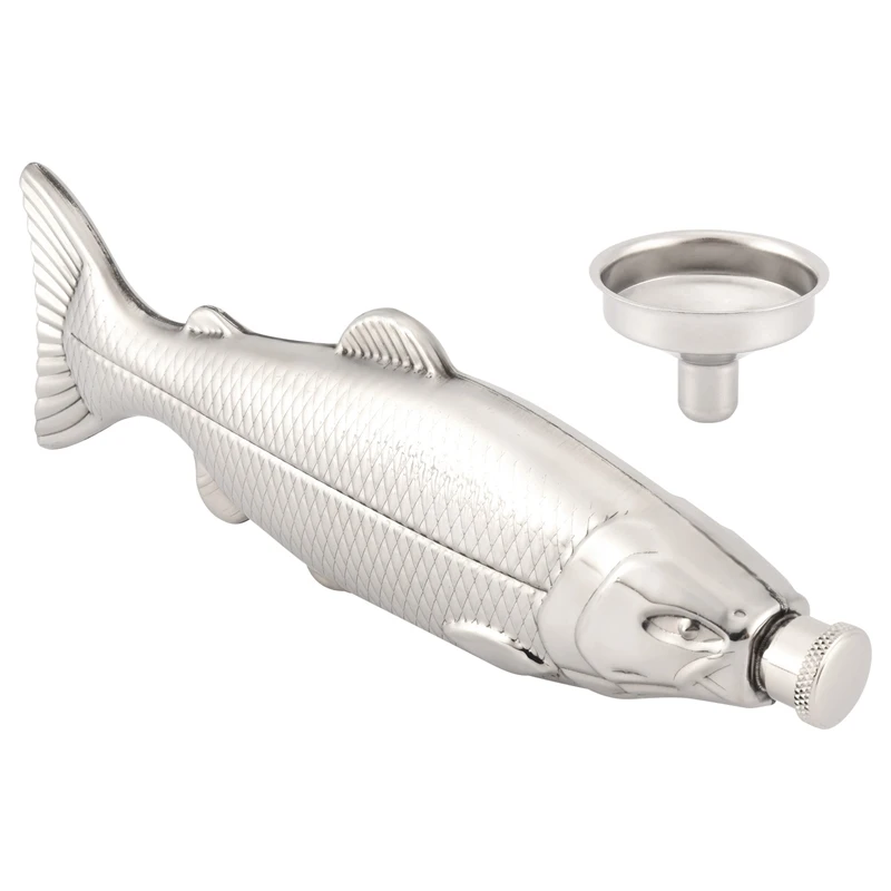 

Fish-Shape Hip Flask 5Oz Bottle Mini Pocket Flask Stainless Steel Party Drinkware For Outdoor