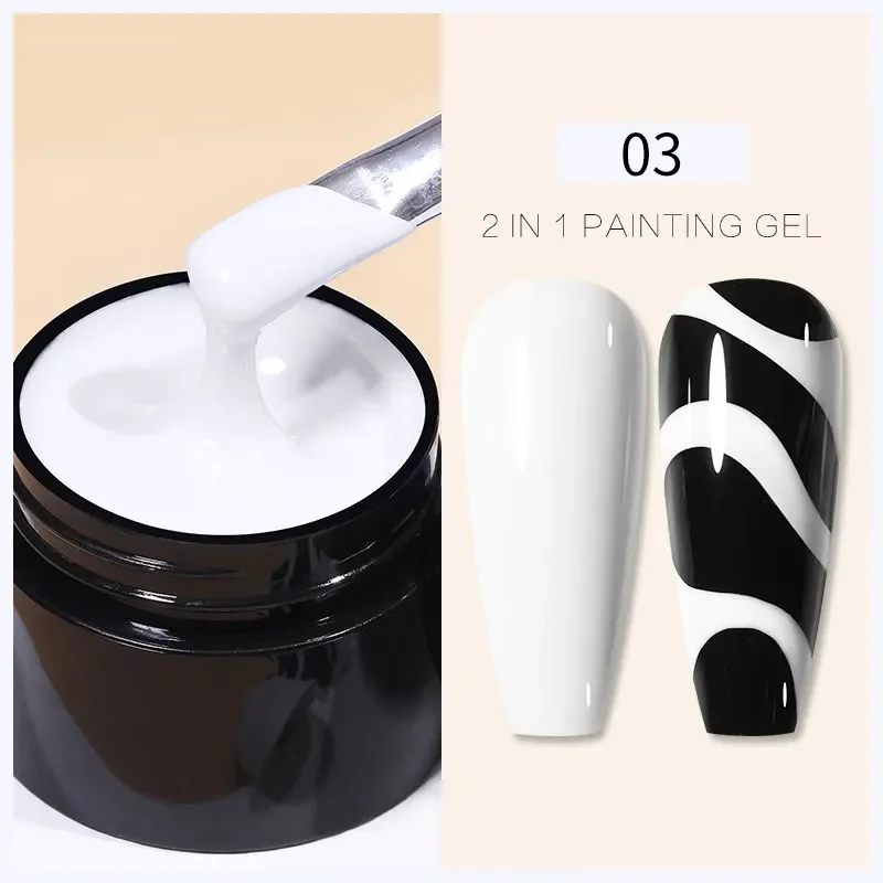 BORN PRETTY Super Bright Metallic Gel Paint, Gold & Silver Mirror Finish, 5ML