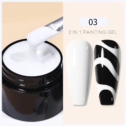 BORN PRETTY Super Bright Metallic Gel Paint, Gold & Silver Mirror Finish, 5ML (White)