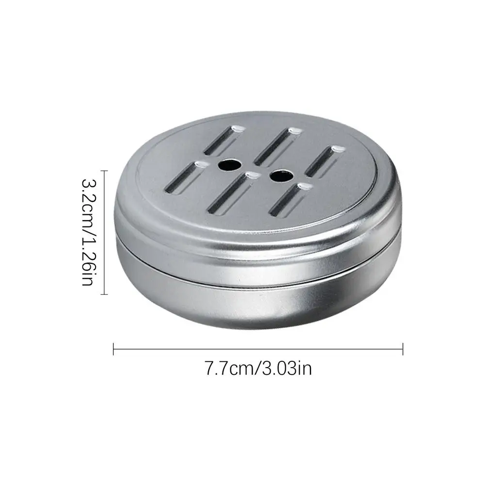 Description Picture 6 of itemSoap Dish With Lid Aluminum Round 2PCS Travel Soap Container Sturdy Bathroom Soap Holder For Camp Travel Gym Hiking Soap Holder