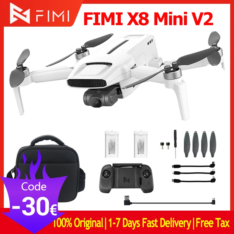 Fimi X8 Mini V2 Gps Drone 4K Hd Camera 3-Axis Gimbal Rc Quadcopter Fpv 9Km Volo Remoto Doppia Fotocamera Mini Drone 245G