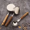 1/4/8pcs Stainless Steel Measuring Spoons With Scale Wooden Handle Household Kitchen Dining Bar Baking Tools Measuring Cups 2