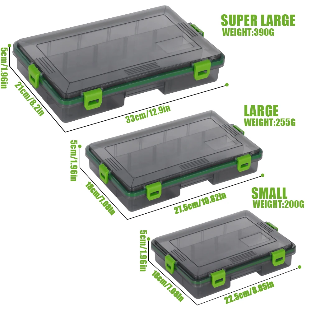 Fishing Tackle Box CAZULO Waterproof Fishing Gear Bait Hook Storage