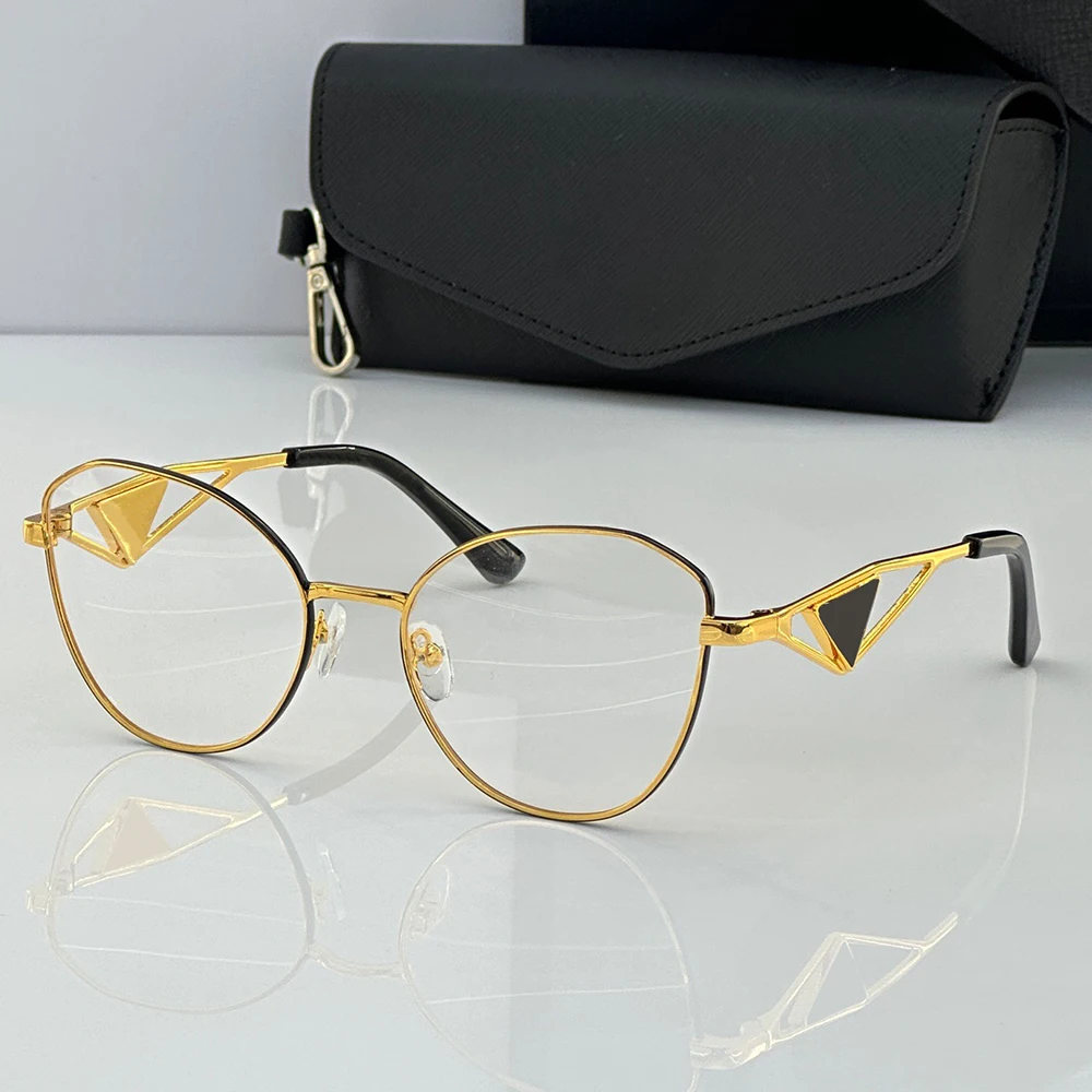 

2024 Ladies Oval Style Women'S Prescription Glasses Design Luxury Brand Designer Party Classic Blog Women'S Alloy Design Sense M