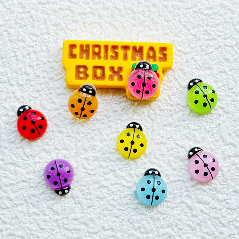 

50 Pcs New Cute Resin Colour Beetle Free Shipping Flat Back Ornament Jewelry Making Manicure Hairwear Accessorie