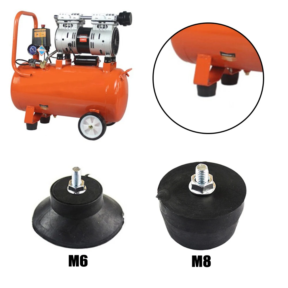

M6/M8 Air Compressor Foot Pad Shockproof Components Replacement Accessories Rubber Metal Air Pumps Oil-free Machines Parts
