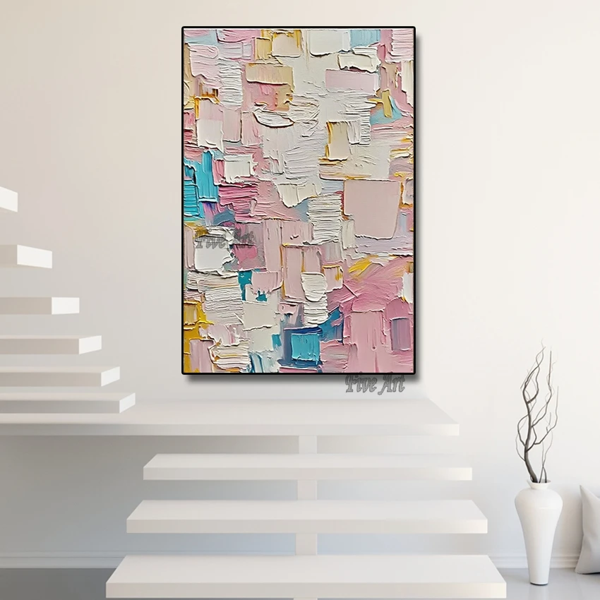 Colourful Newest Hand Painted Modern Abstract Acrylic Oil Painting No Frame 100% Handmade Kids Room Pictures Home Interior Decor Colourful Newest Hand Painted Modern Abstract Acrylic Oil Painting No Frame 100% Handmade Kids Room Pictures Home Interior Decor