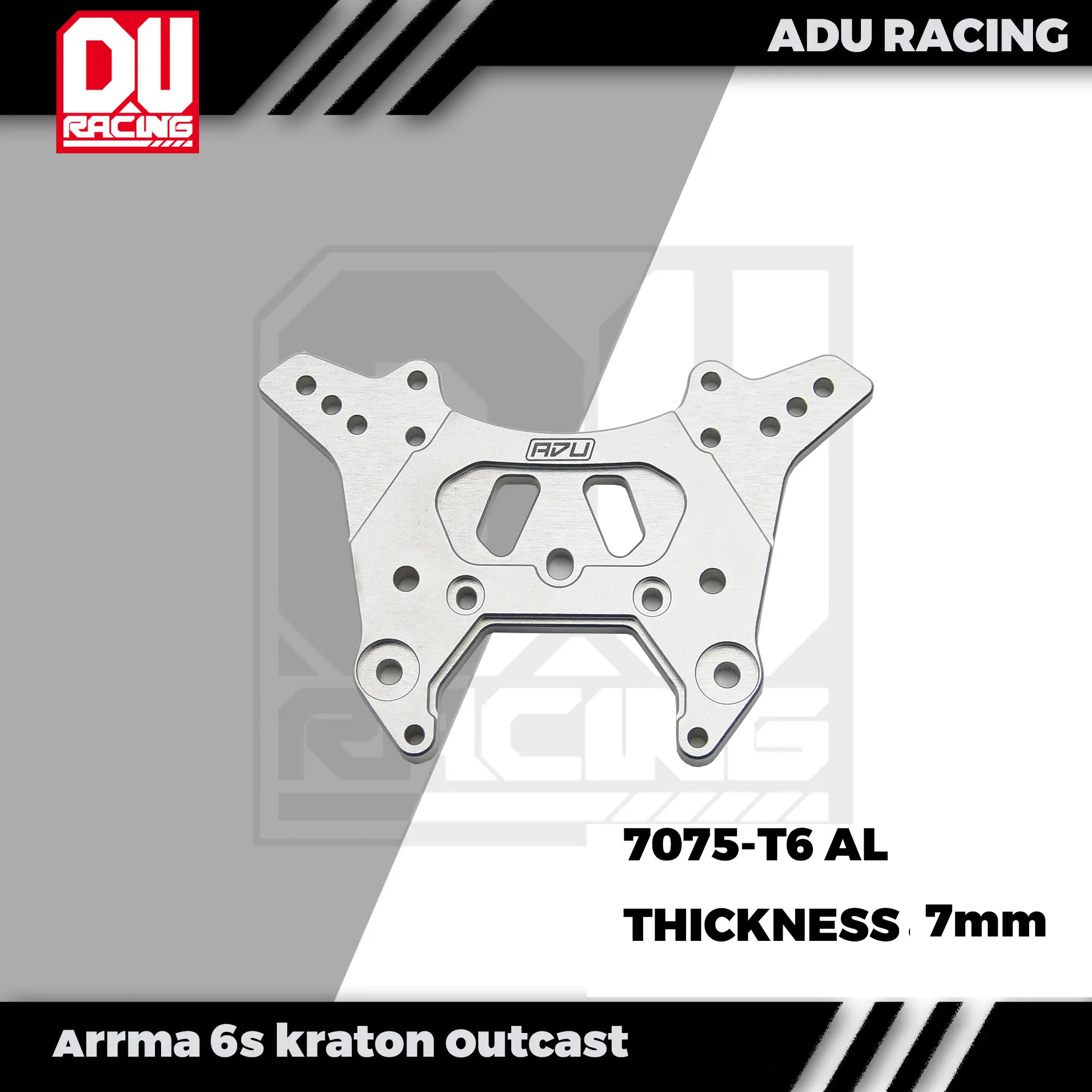 RC Car Parts Go Kart Parts ADU Racing FRONT SHOCK TOWER CNC 7075-T6 ALUMINUM For ARRMA 6S OUTCAST KRATON